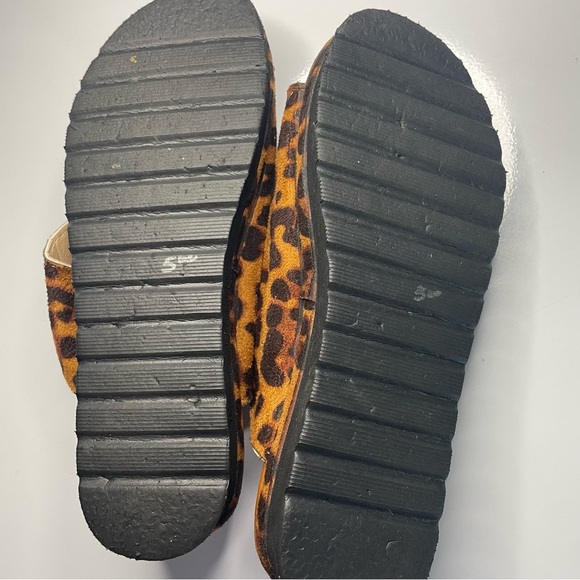 Leopard Print Chunky Sandals Size 4/5 PRELOVED - Picture 5 of 7